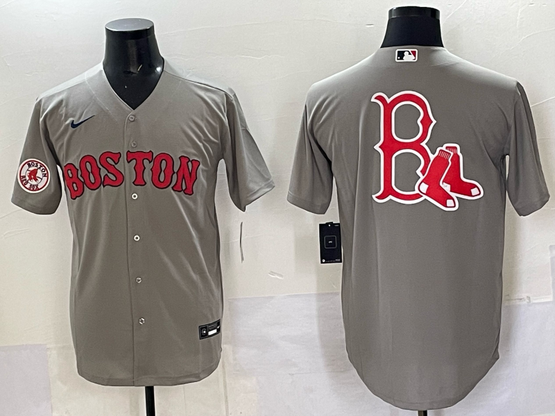 Men Boston Red Sox blank grey 2025 Nike MLB Jersey 04